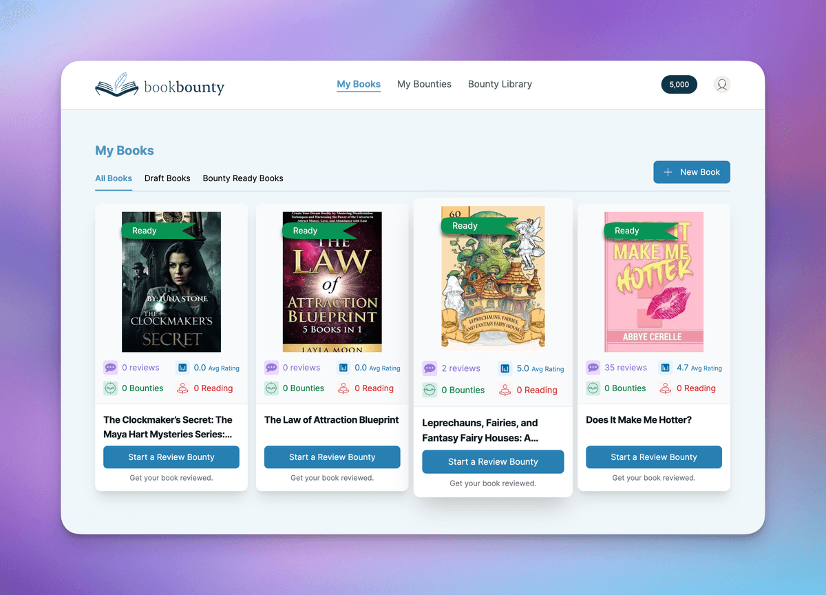 Book Bounty interface