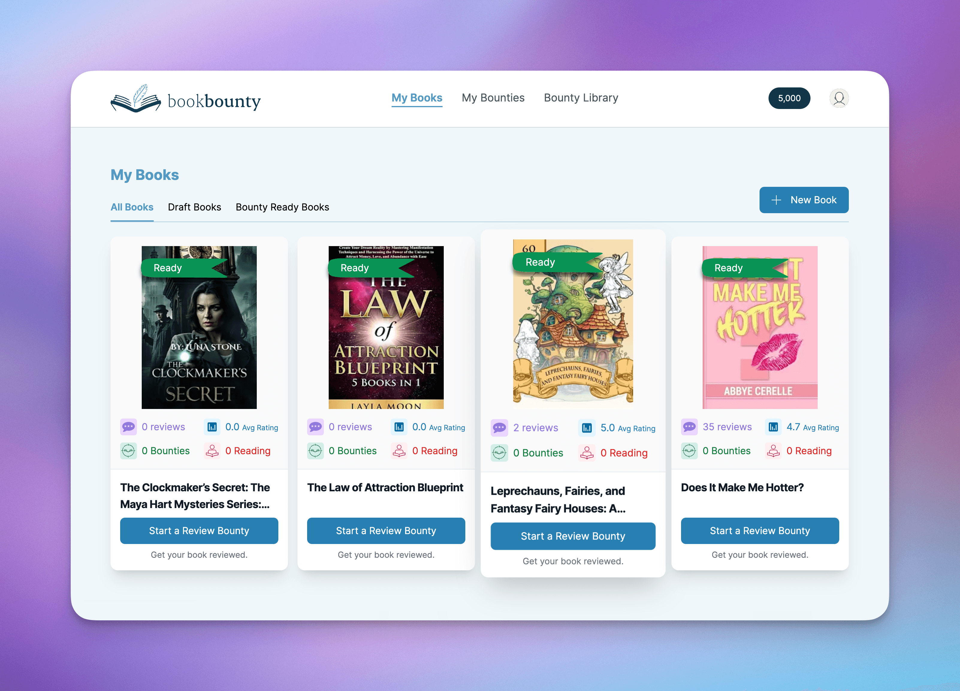 Book Bounty interface